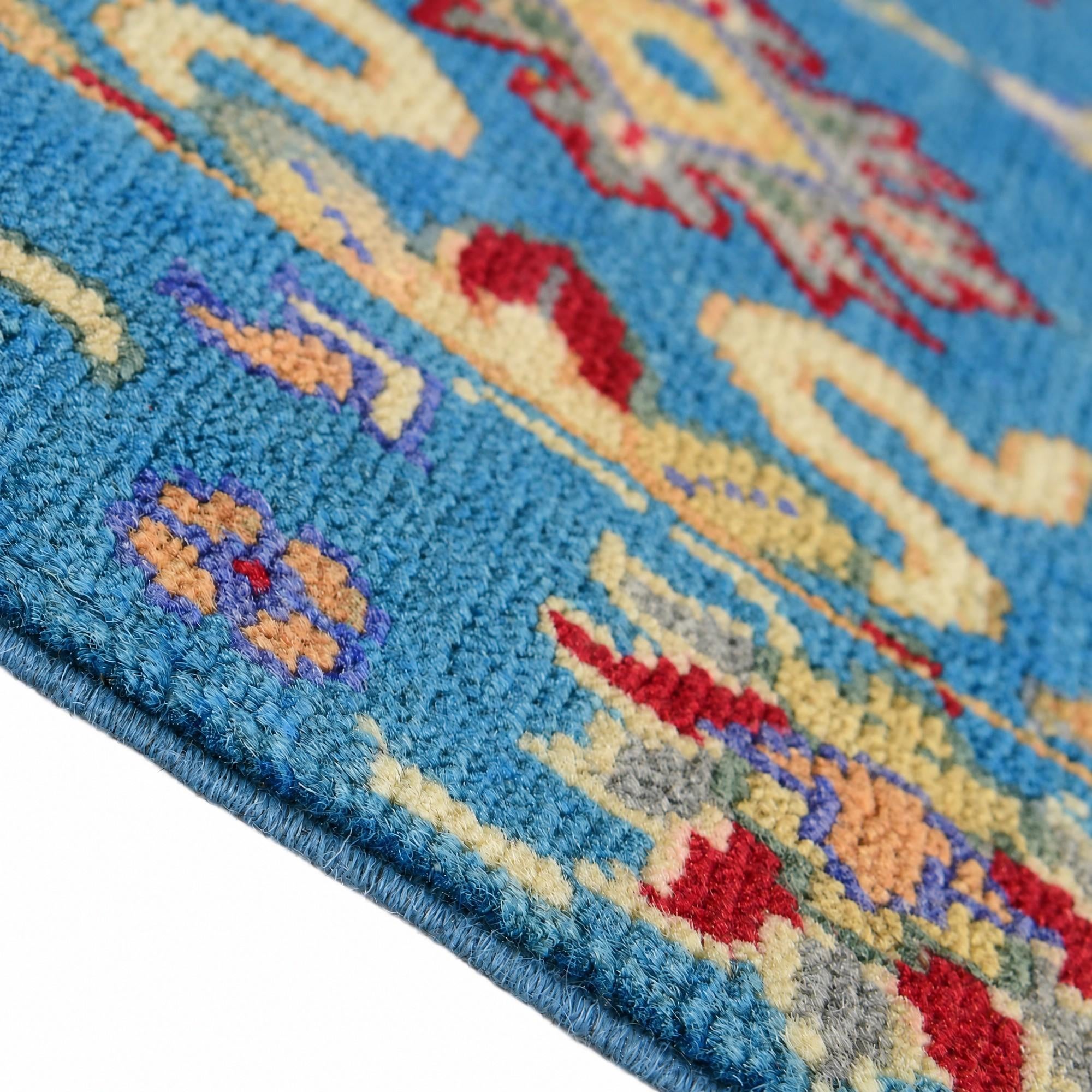 60cm x 200cm anudado a mano Kazak Alfombra Pasillera