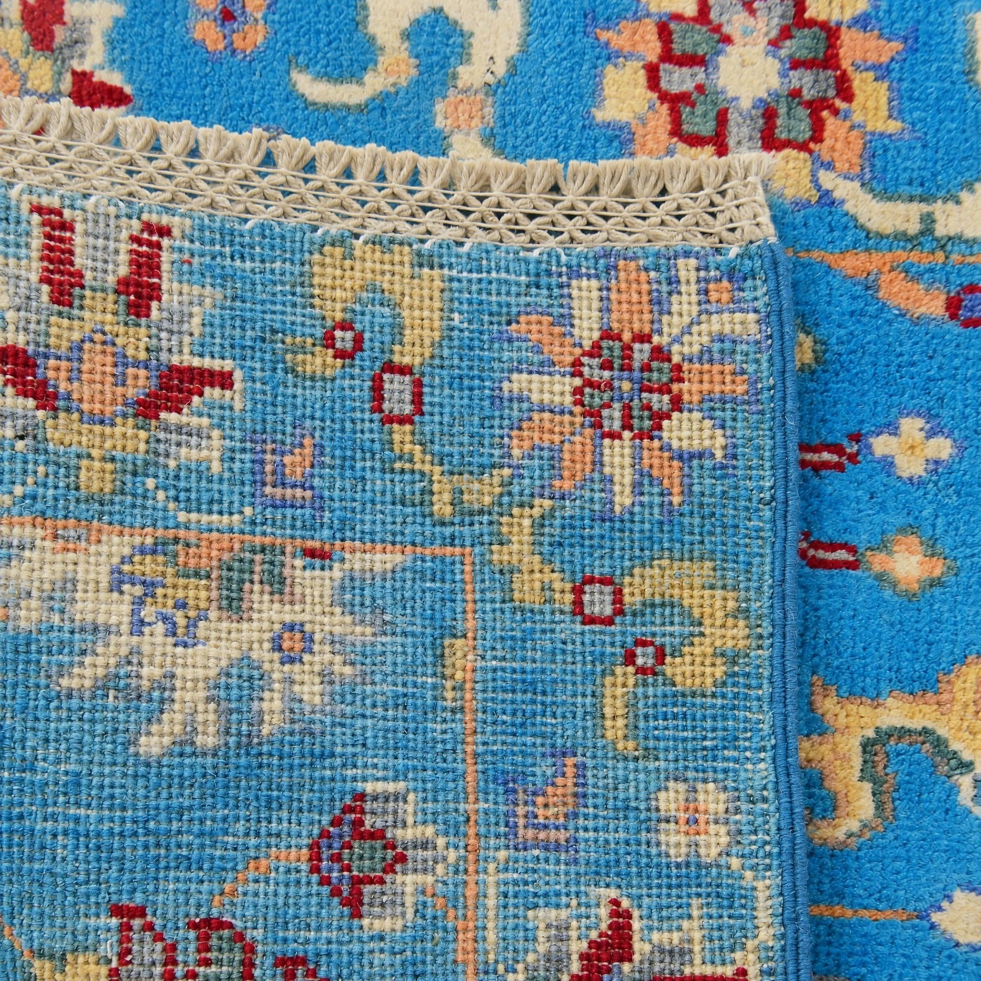 60cm x 200cm anudado a mano Kazak Alfombra Pasillera