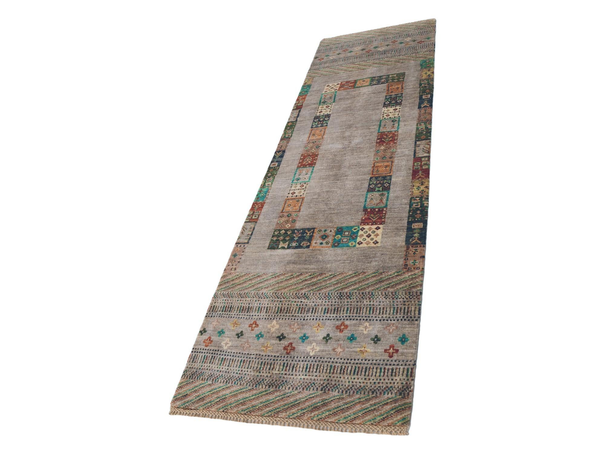 2' 8 x 8' 6 Hand Knotted Kazak Runner Rug