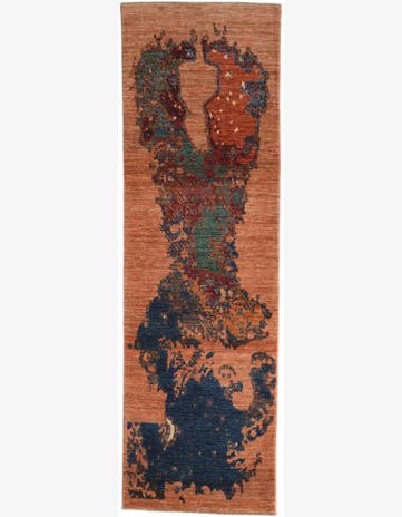 2' 7 x 8' 2 Hand Knotted Kazak Runner Rug