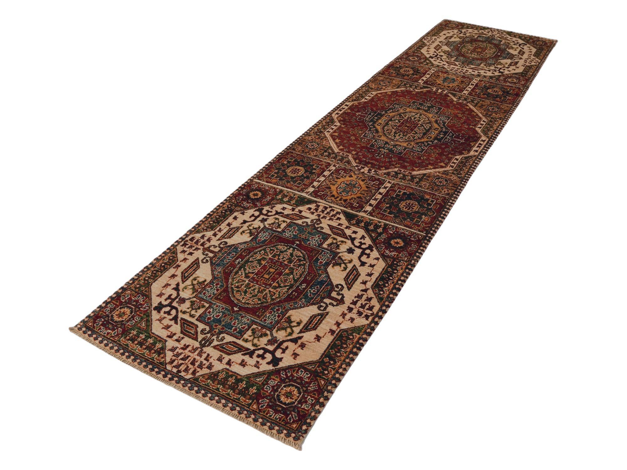 85cm x 310cm Hand Knotted Kazak Runner Rug