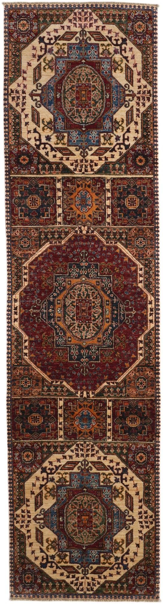2' 9 x 10' 2 Hand Knotted Kazak Runner Rug
