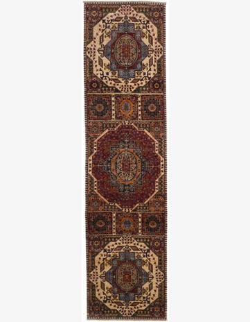 2' 9 x 10' 2 Hand Knotted Kazak Runner Rug