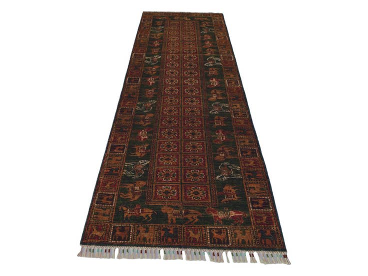 Detail image of 2' 9 x 9' 10 Hand Knotted Kazak Runner Rug