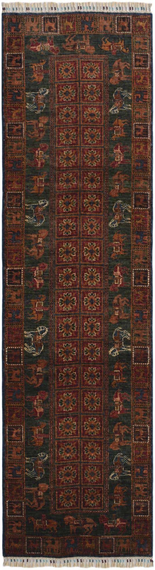 2' 9 x 9' 10 Hand Knotted Kazak Runner Rug