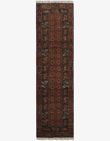 2' 9 x 9' 10 Hand Knotted Kazak Runner Rug