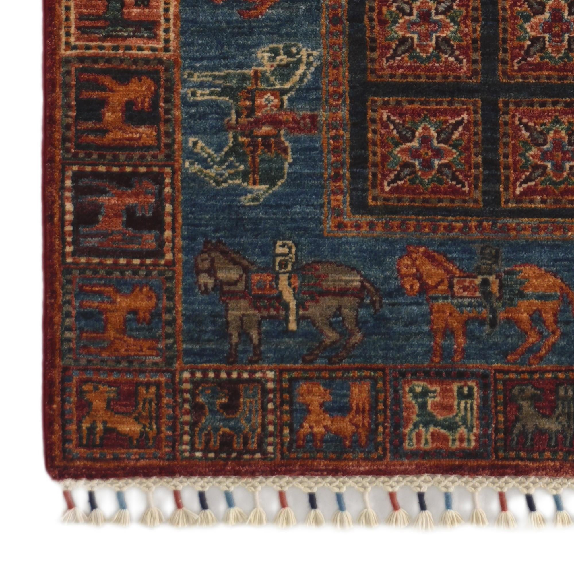 90cm x 270cm Hand Knotted Kazak Runner Rug