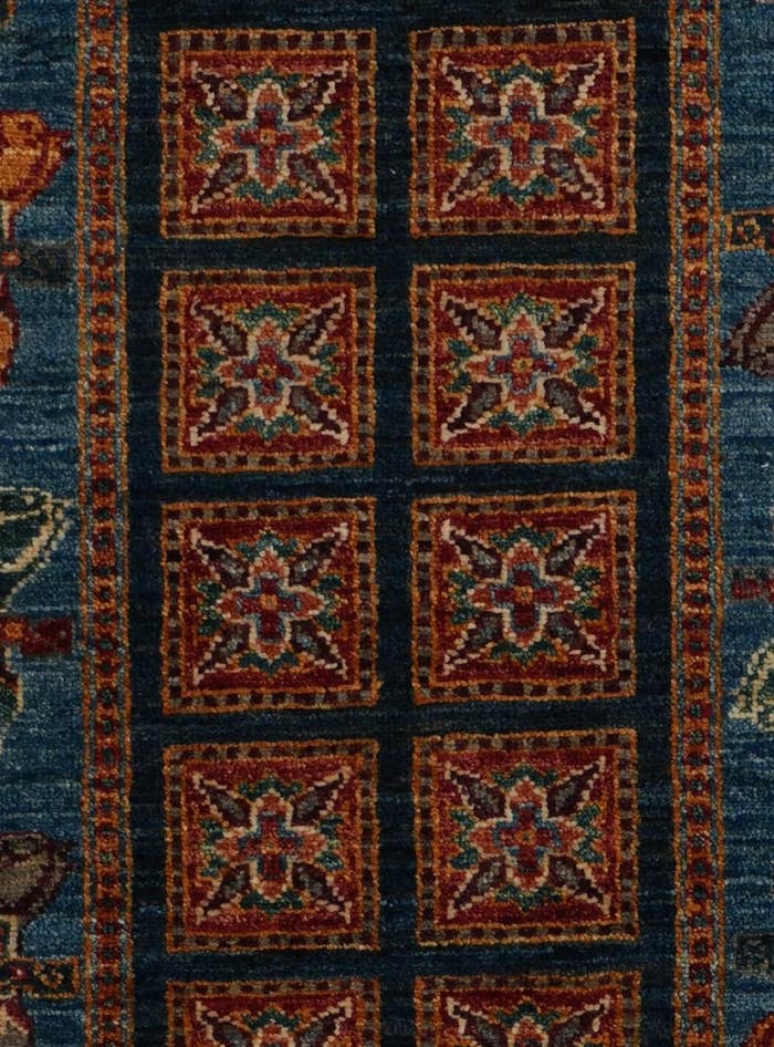 Detail image of 2' 11 x 8' 10 Hand Knotted Kazak Runner Rug