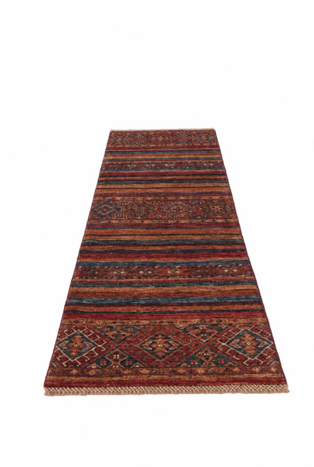 Detail image of 2' x 6' Hand Knotted Kazak Runner Rug