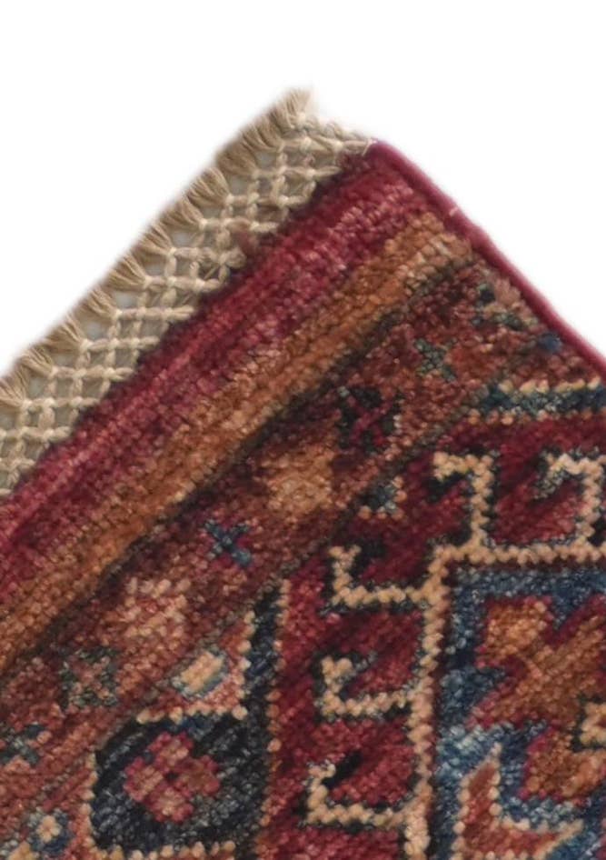 Detail image of 2' x 6' Hand Knotted Kazak Runner Rug