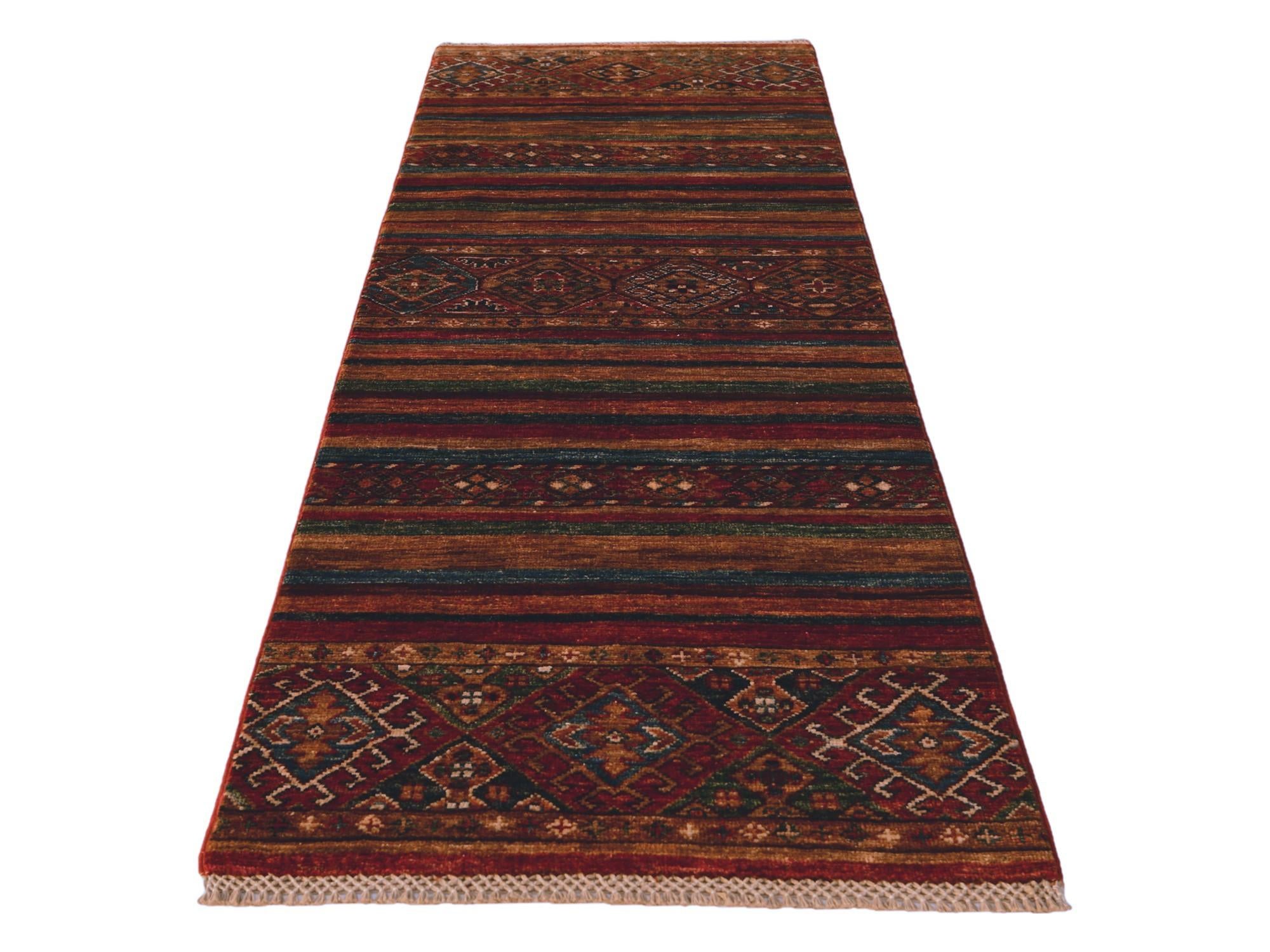 2' 1 x 6' Hand Knotted Kazak Runner Rug