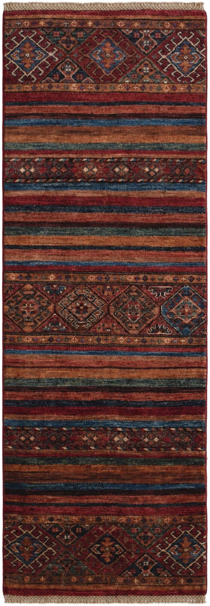 2' 1 x 6' Hand Knotted Kazak Runner Rug
