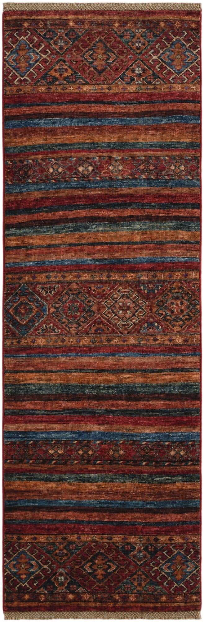 2' x 6' 2 Hand Knotted Kazak Runner Rug