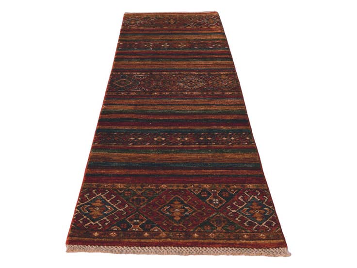Detail image of 2' x 5' 11 Hand Knotted Kazak Runner Rug