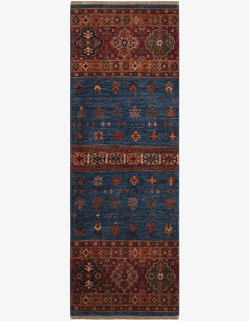 2' 4 x 6' 10 Hand Knotted Kazak Runner Rug