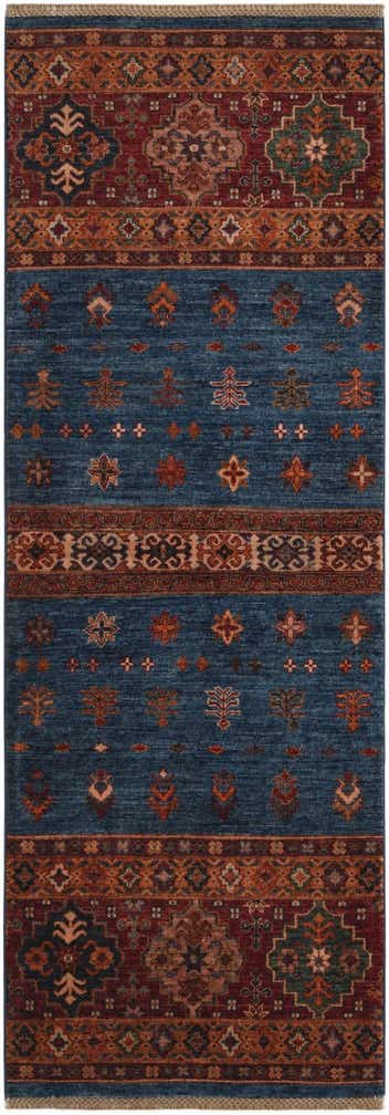 2' 4 x 6' 10 Hand Knotted Kazak Runner Rug