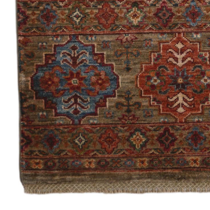 Detail image of 2' 5 x 6' 8 Hand Knotted Kazak Runner Rug