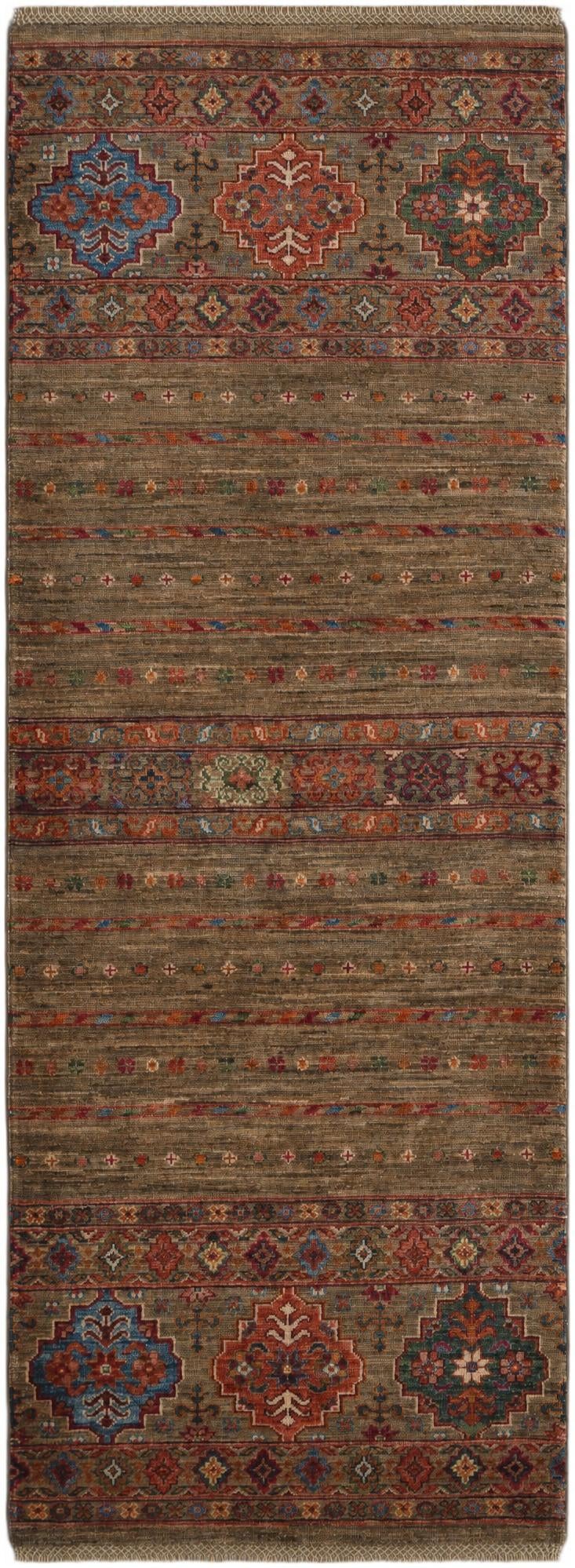 2' 5 x 6' 8 Hand Knotted Kazak Runner Rug