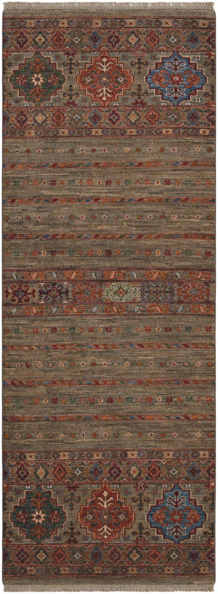 2' 5 x 6' 8 Hand Knotted Kazak Runner Rug