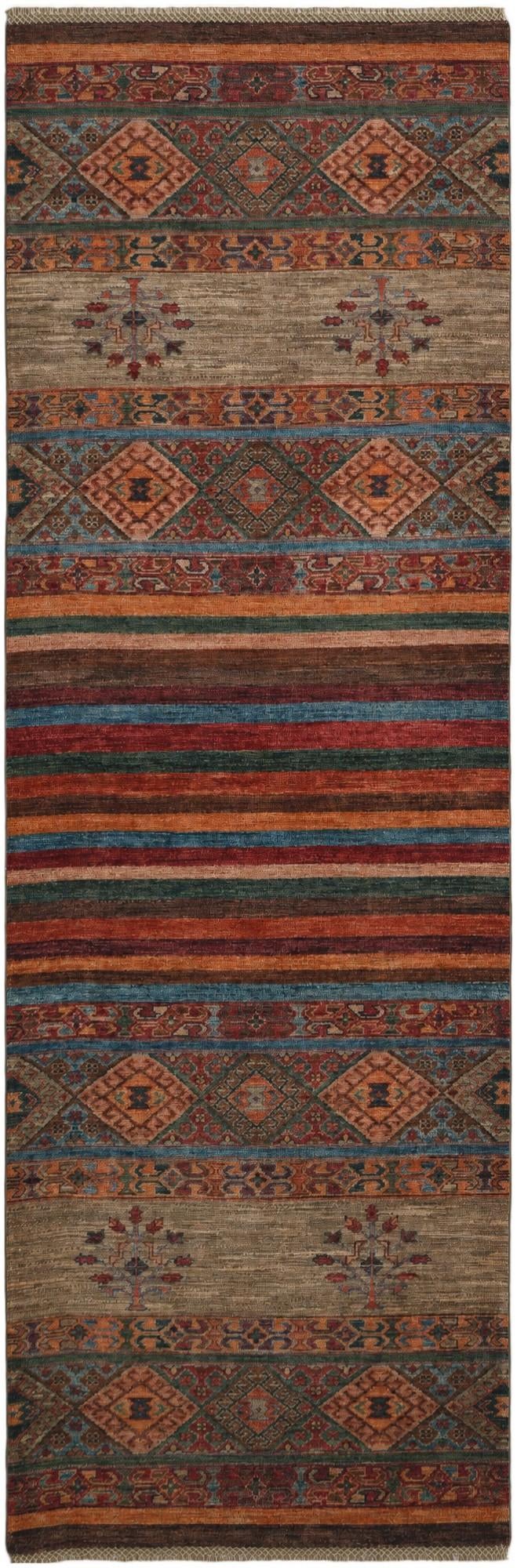 2' 9 x 8' 4 Hand Knotted Kazak Runner Rug