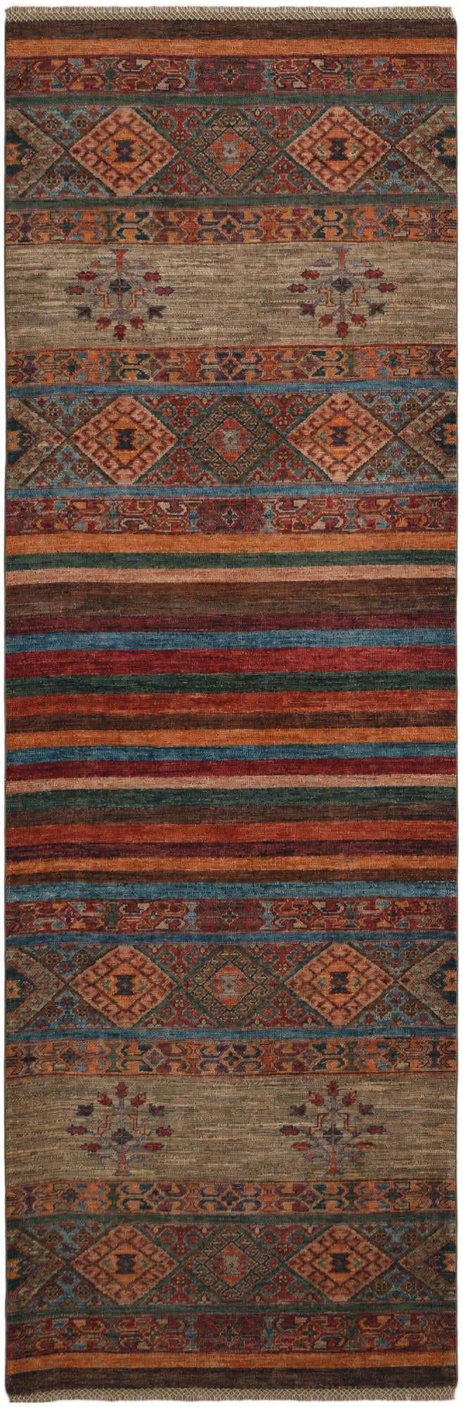2' 9 x 8' 4 Hand Knotted Kazak Runner Rug