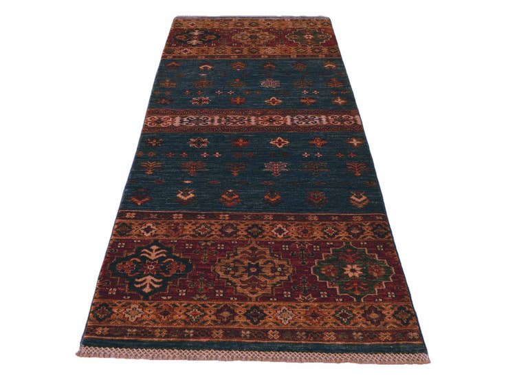 Detail image of 2' 6 x 6' 11 Hand Knotted Kazak Runner Rug