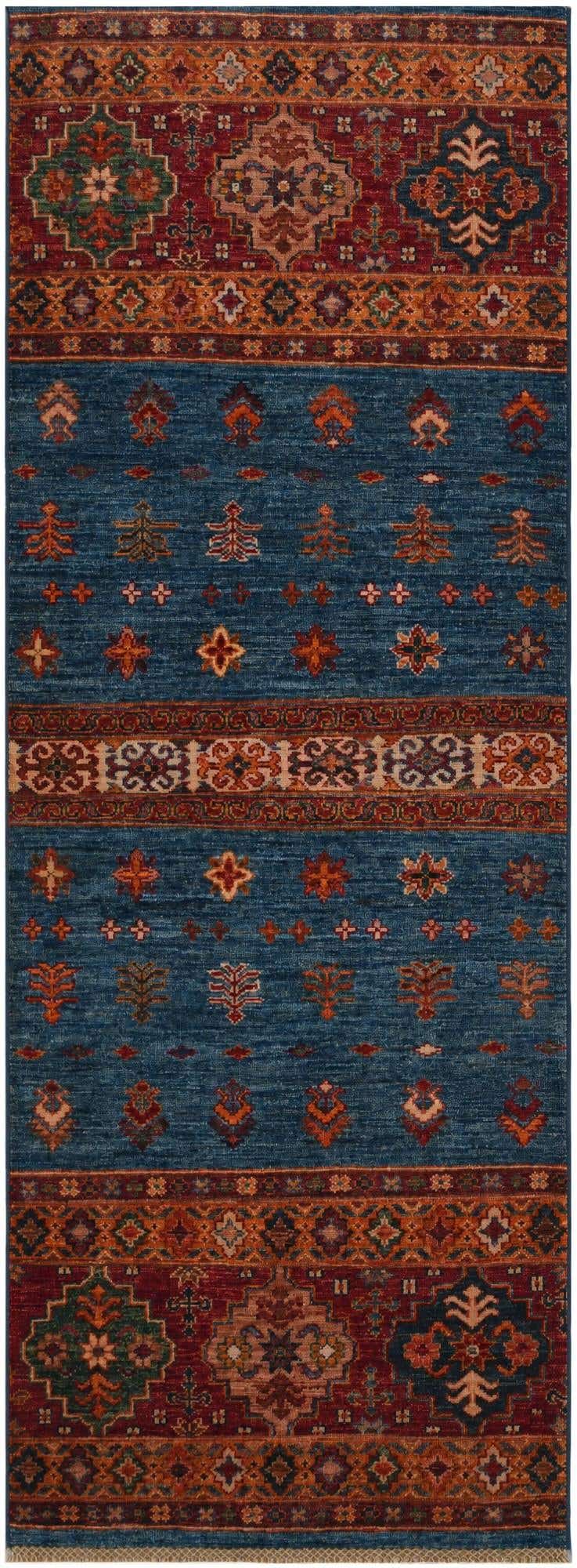 2' 6 x 6' 11 Hand Knotted Kazak Runner Rug