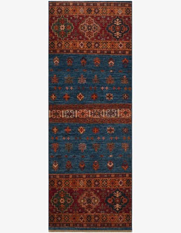 2' 6 x 6' 11 Hand Knotted Kazak Runner Rug