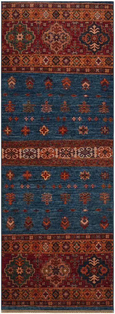 2' 6 x 6' 11 Hand Knotted Kazak Runner Rug