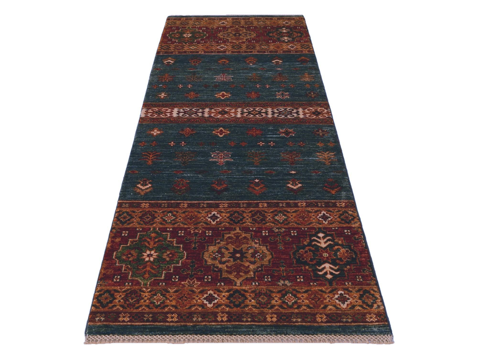 2' 7 x 7' 4 Hand Knotted Kazak Runner Rug