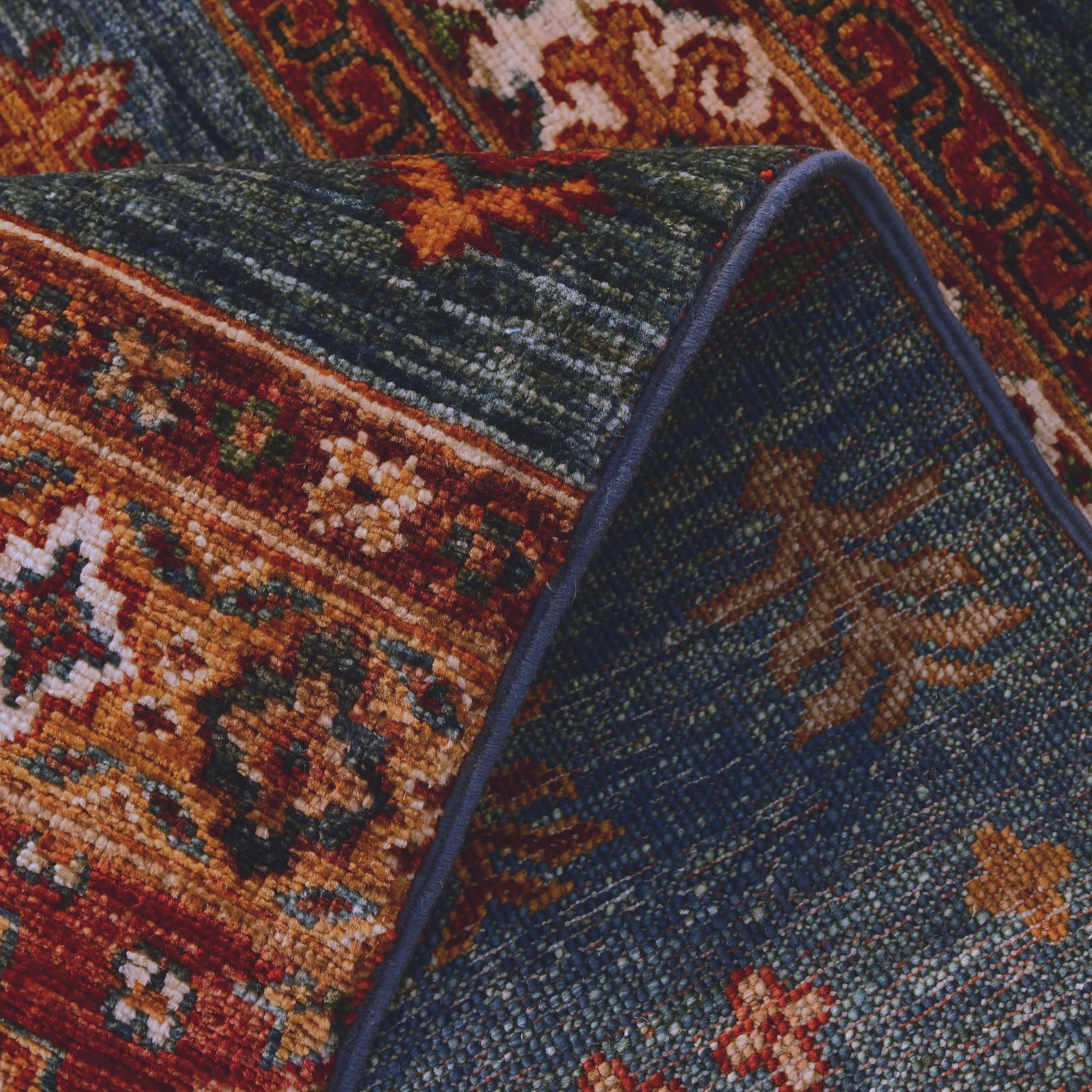 2' 7 x 7' 4 Hand Knotted Kazak Runner Rug