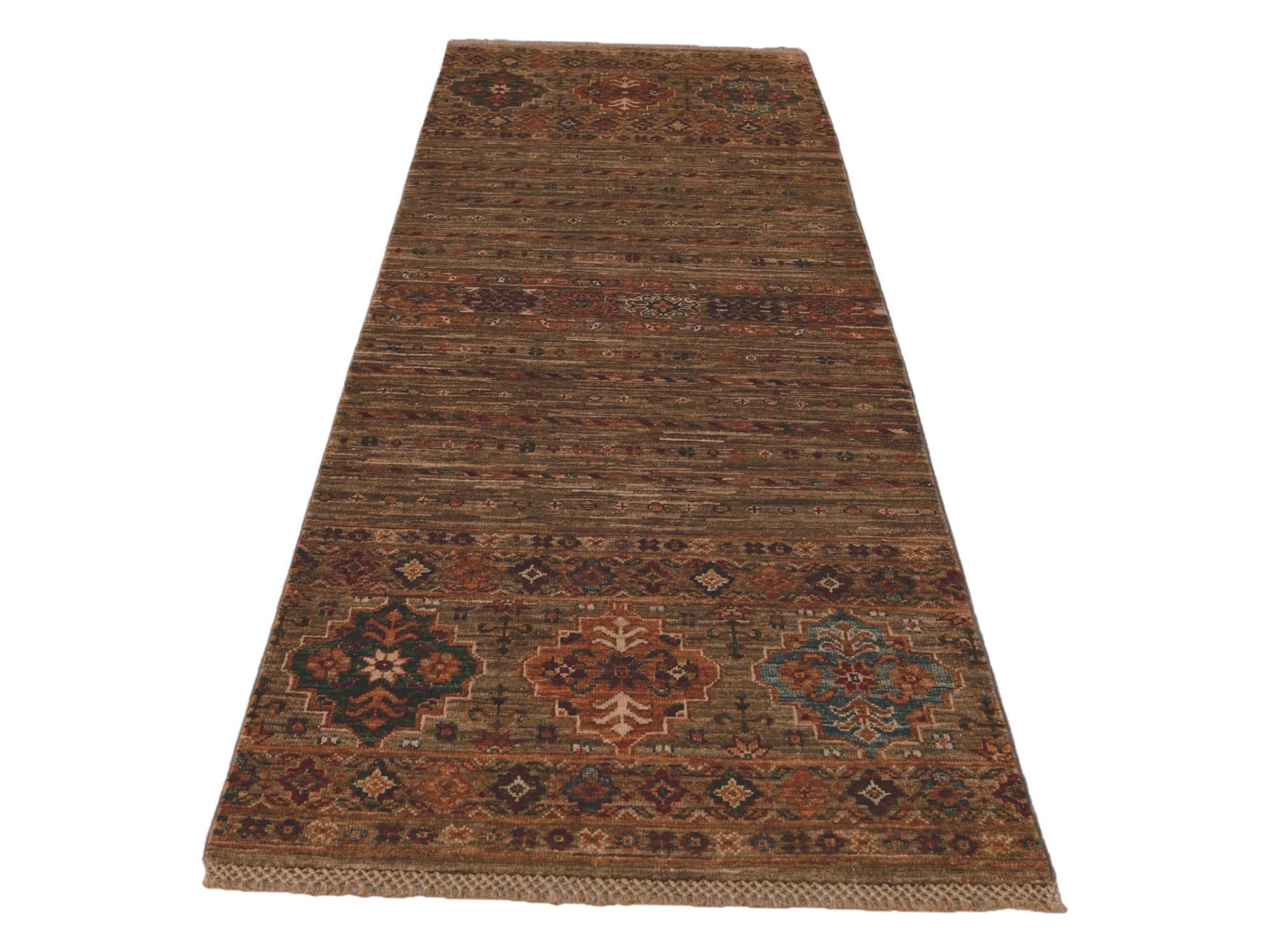 2' 5 x 6' 10 Hand Knotted Kazak Runner Rug