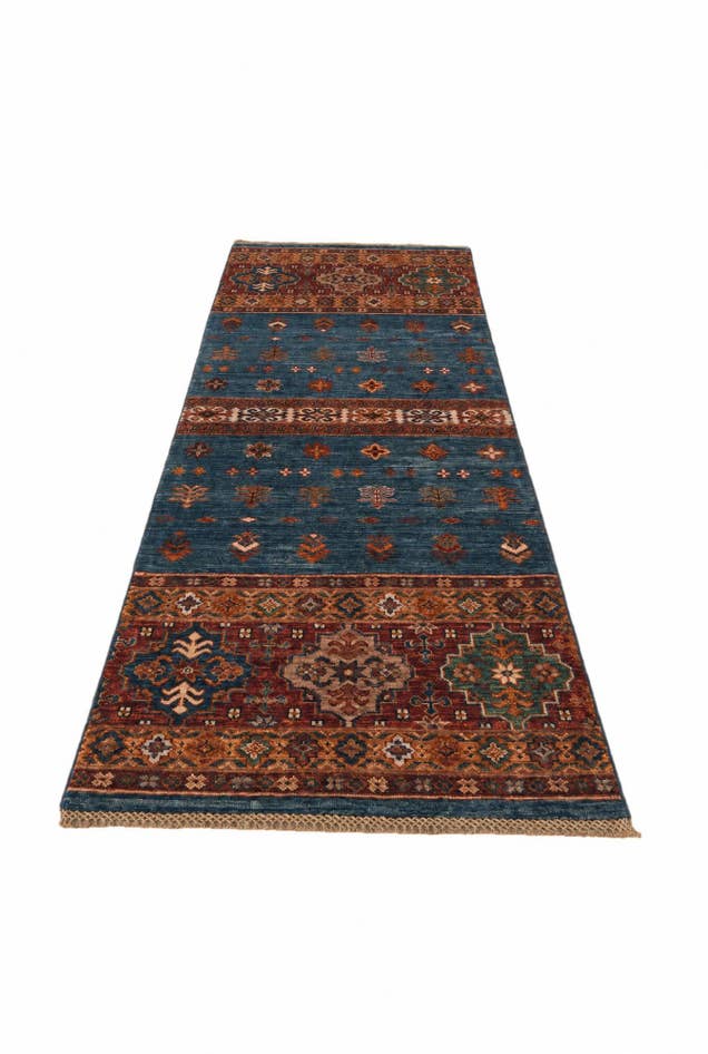 Detail image of 2' 5 x 7' 4 Hand Knotted Kazak Runner Rug