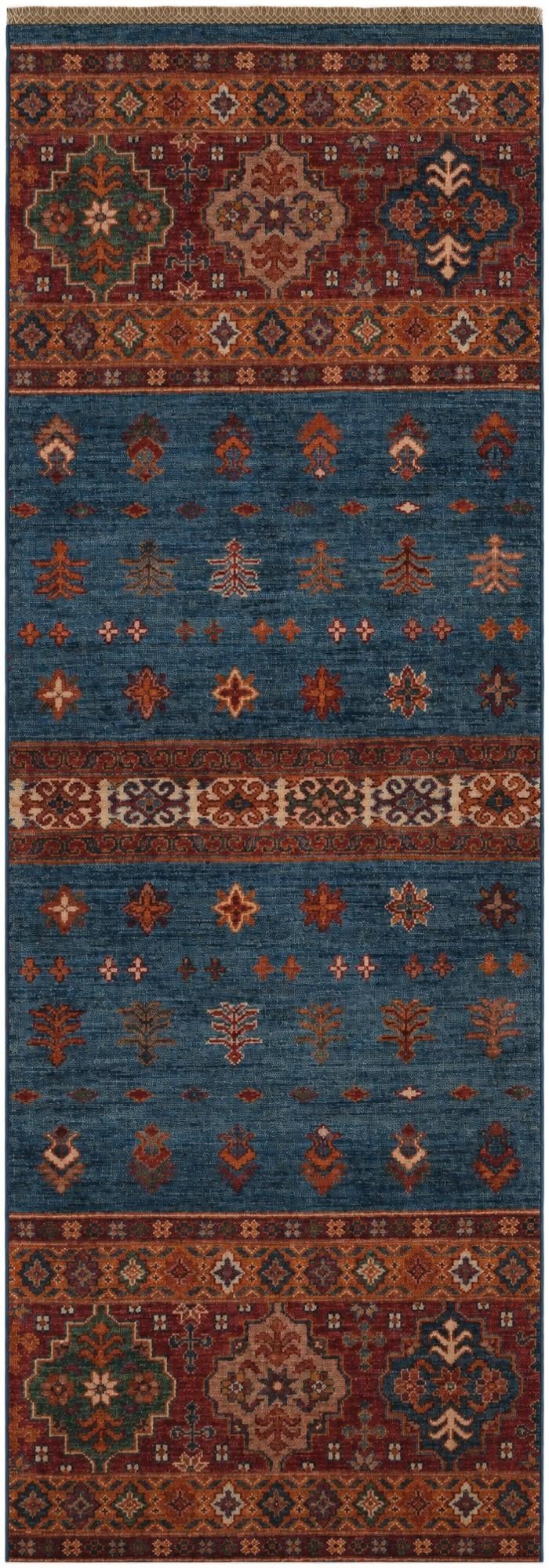 2' 5 x 7' 4 Hand Knotted Kazak Runner Rug