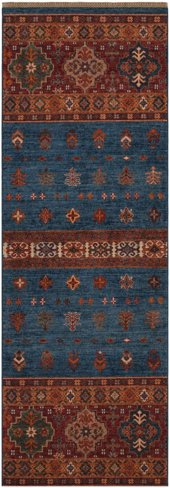 2' 5 x 7' 4 Hand Knotted Kazak Runner Rug