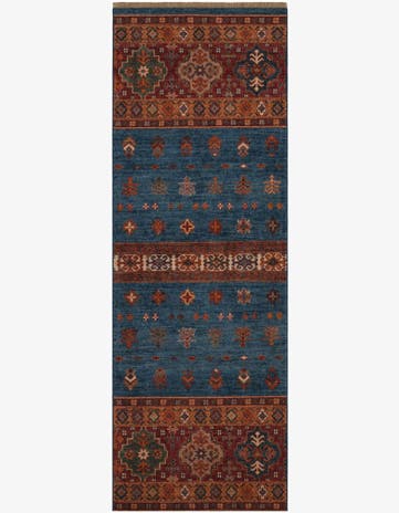 2' 5 x 7' 4 Hand Knotted Kazak Runner Rug