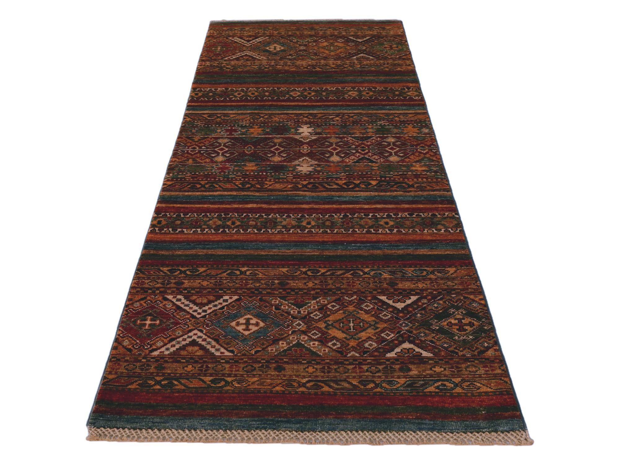 2' 6 x 6' 11 Hand Knotted Kazak Runner Rug