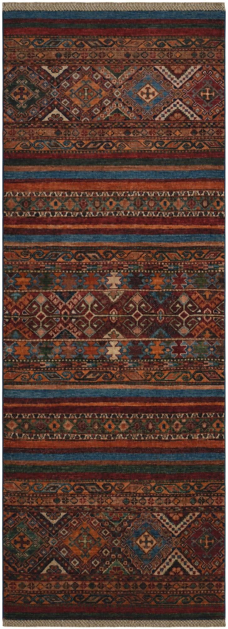 2' 6 x 6' 11 Hand Knotted Kazak Runner Rug