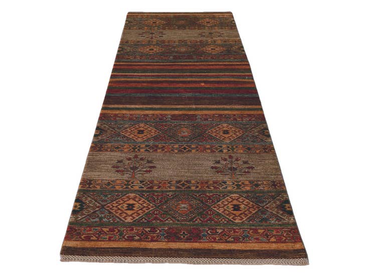Detail image of 2' 8 x 8' 3 Hand Knotted Kazak Runner Rug