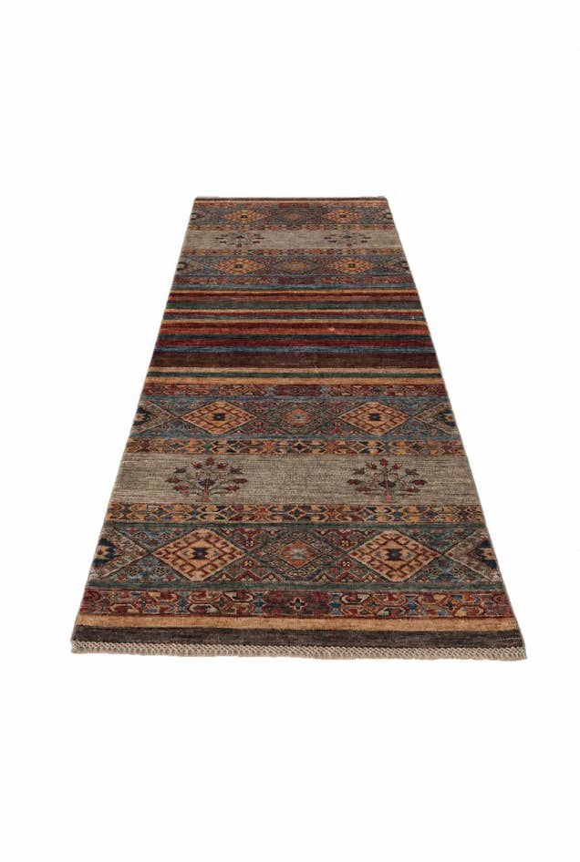 Detail image of 2' 8 x 8' 3 Hand Knotted Kazak Runner Rug