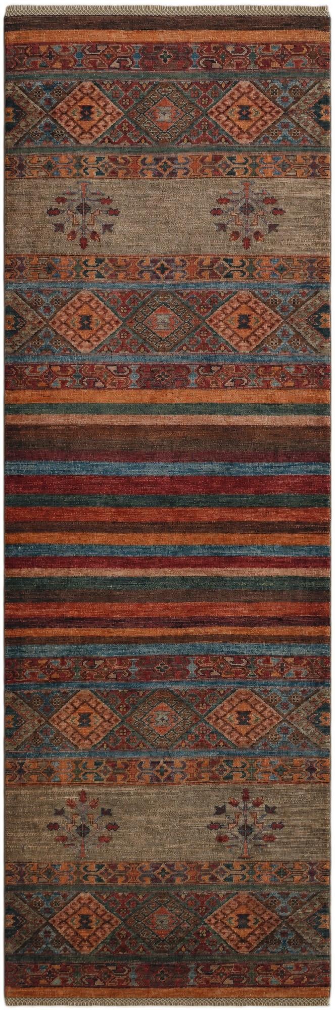 2' 8 x 8' 3 Hand Knotted Kazak Runner Rug