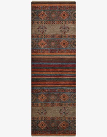 2' 8 x 8' 3 Hand Knotted Kazak Runner Rug