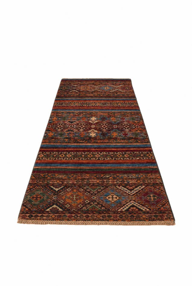Detail image of 2' 7 x 6' 11 Hand Knotted Kazak Runner Rug