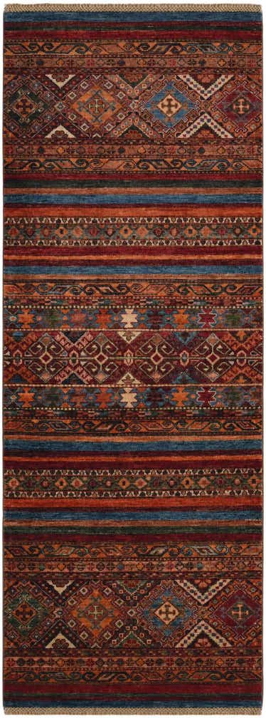 2' 7 x 6' 11 Hand Knotted Kazak Runner Rug