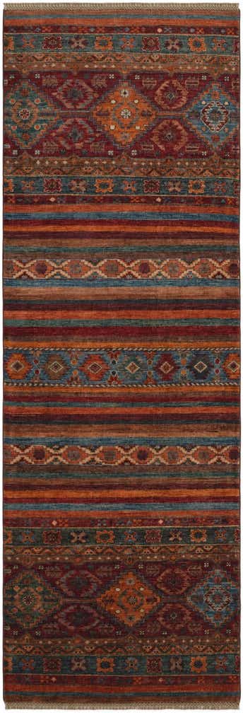 2' 10 x 8' 2 Hand Knotted Kazak Runner Rug