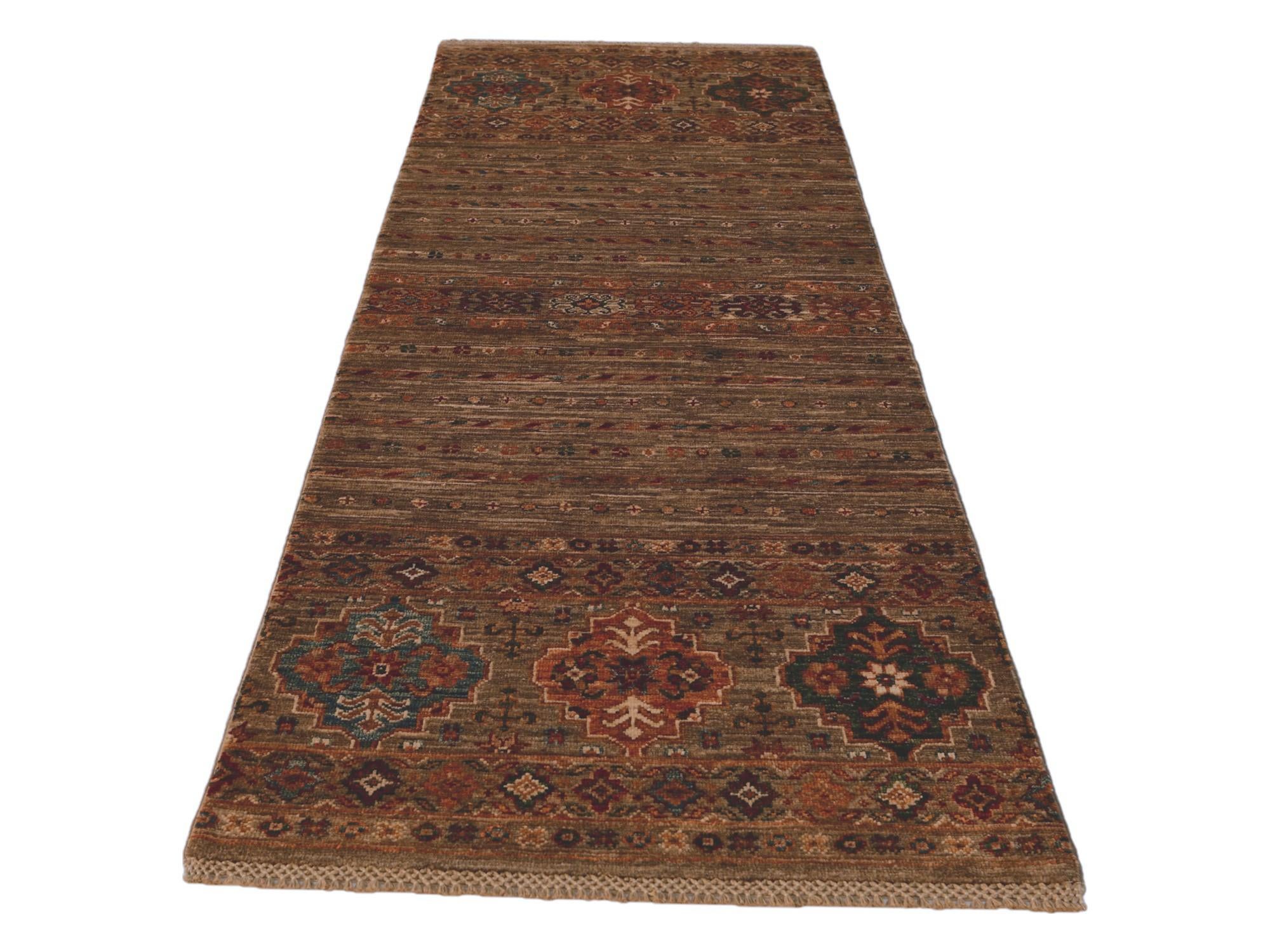 2' 4 x 6' 10 Hand Knotted Kazak Runner Rug