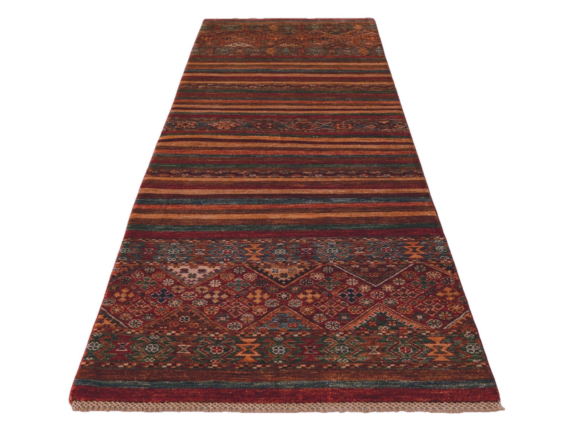 2' 9 x 8' 4 Hand Knotted Kazak Runner Rug