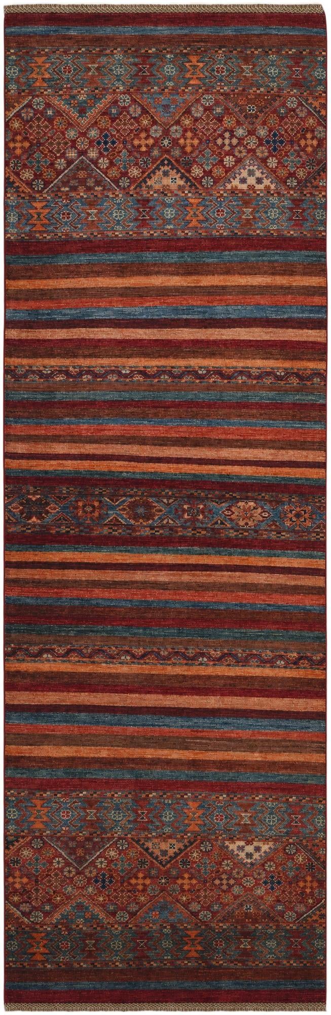 2' 9 x 8' 4 Hand Knotted Kazak Runner Rug