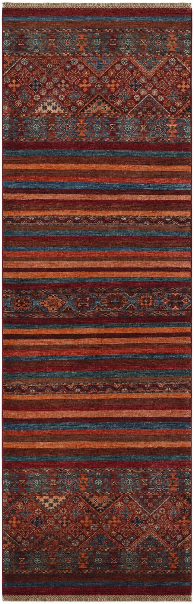 2' 8 x 8' 6 Hand Knotted Kazak Runner Rug