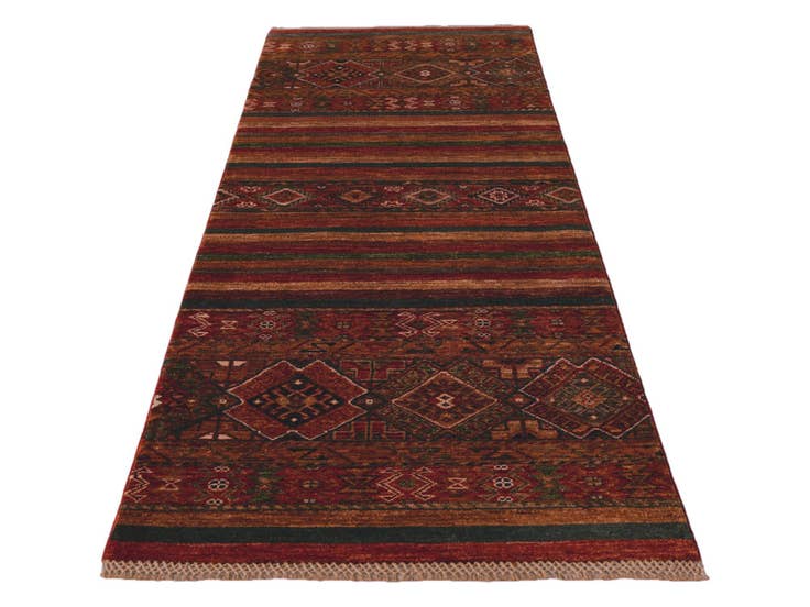 Detail image of 2' 6 x 6' 9 Hand Knotted Kazak Runner Rug